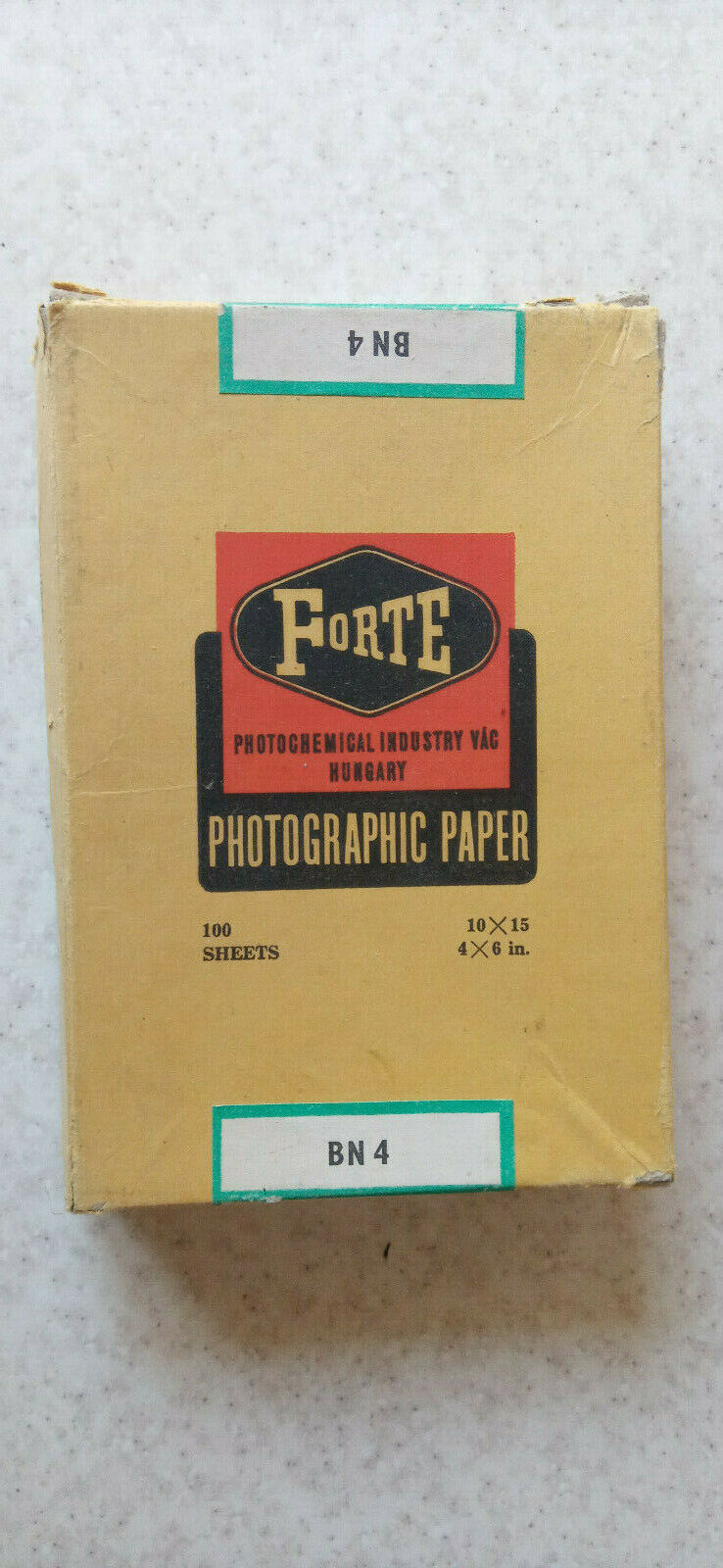 Vintage Hungarian B&w Glossy Photo Paper Forte Bromofort Bn4 100pc 10x15cm